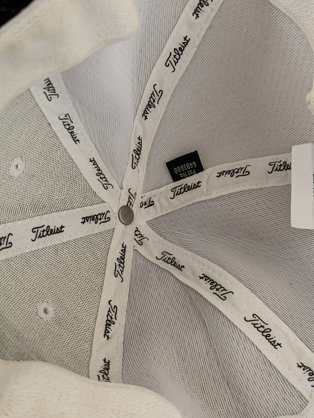 Titleist Tour Performance Mesh Baseball Cap Golf Hat White Black Mesh L XL